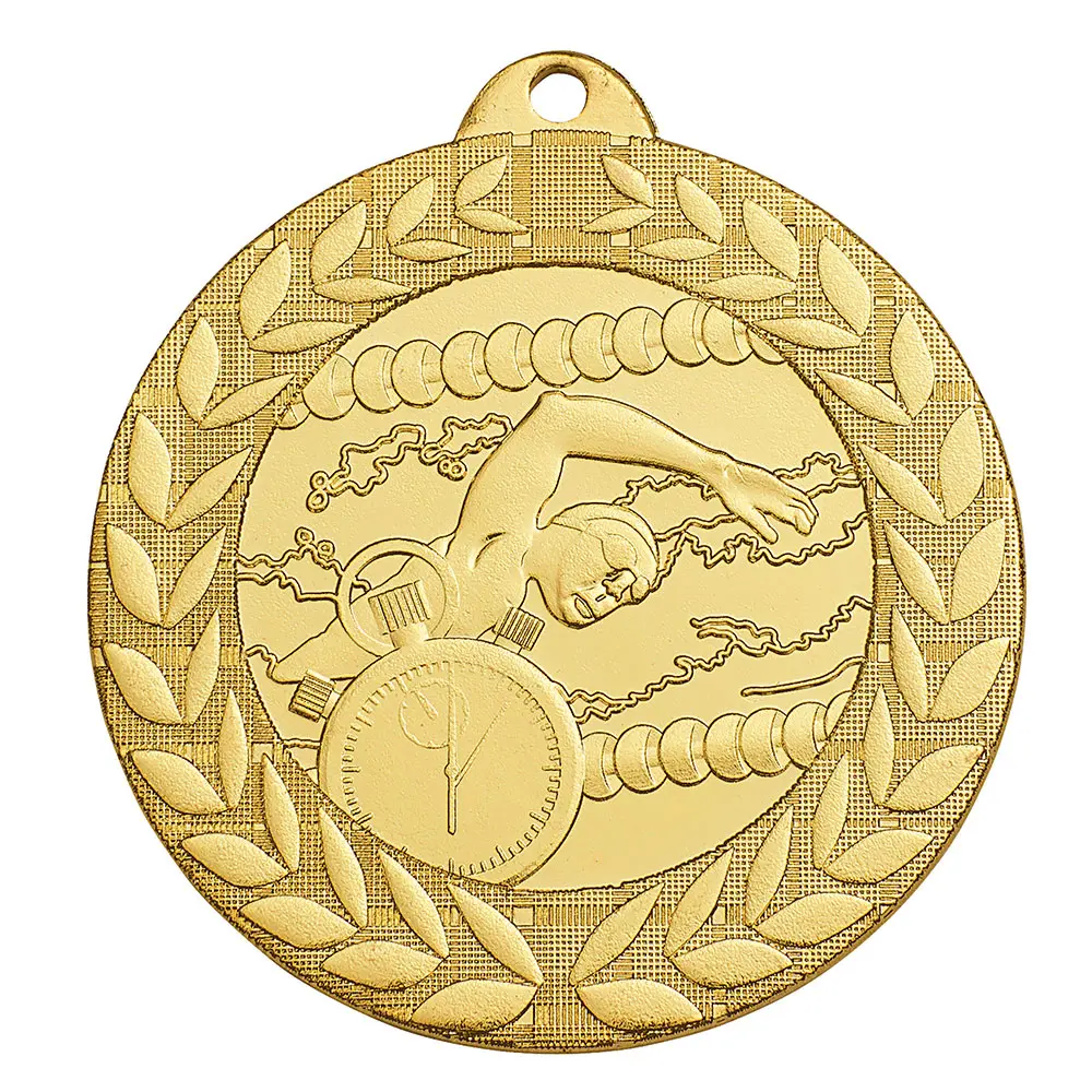 [MF86R] Médaille Natation 50 mm (Or)